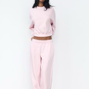 ZARA Pink Sweatshirt and Sweatpants Set